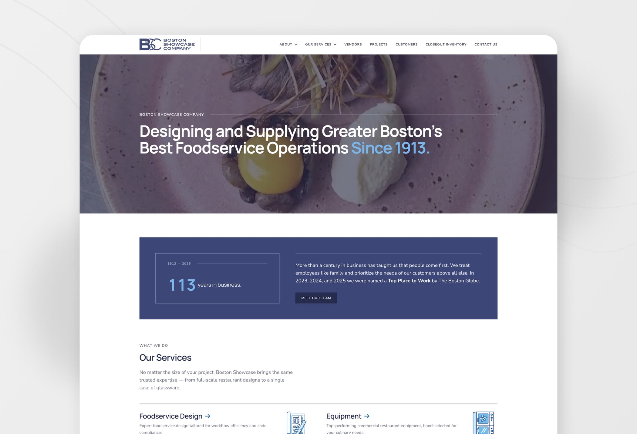 The Boston Showcase Company website