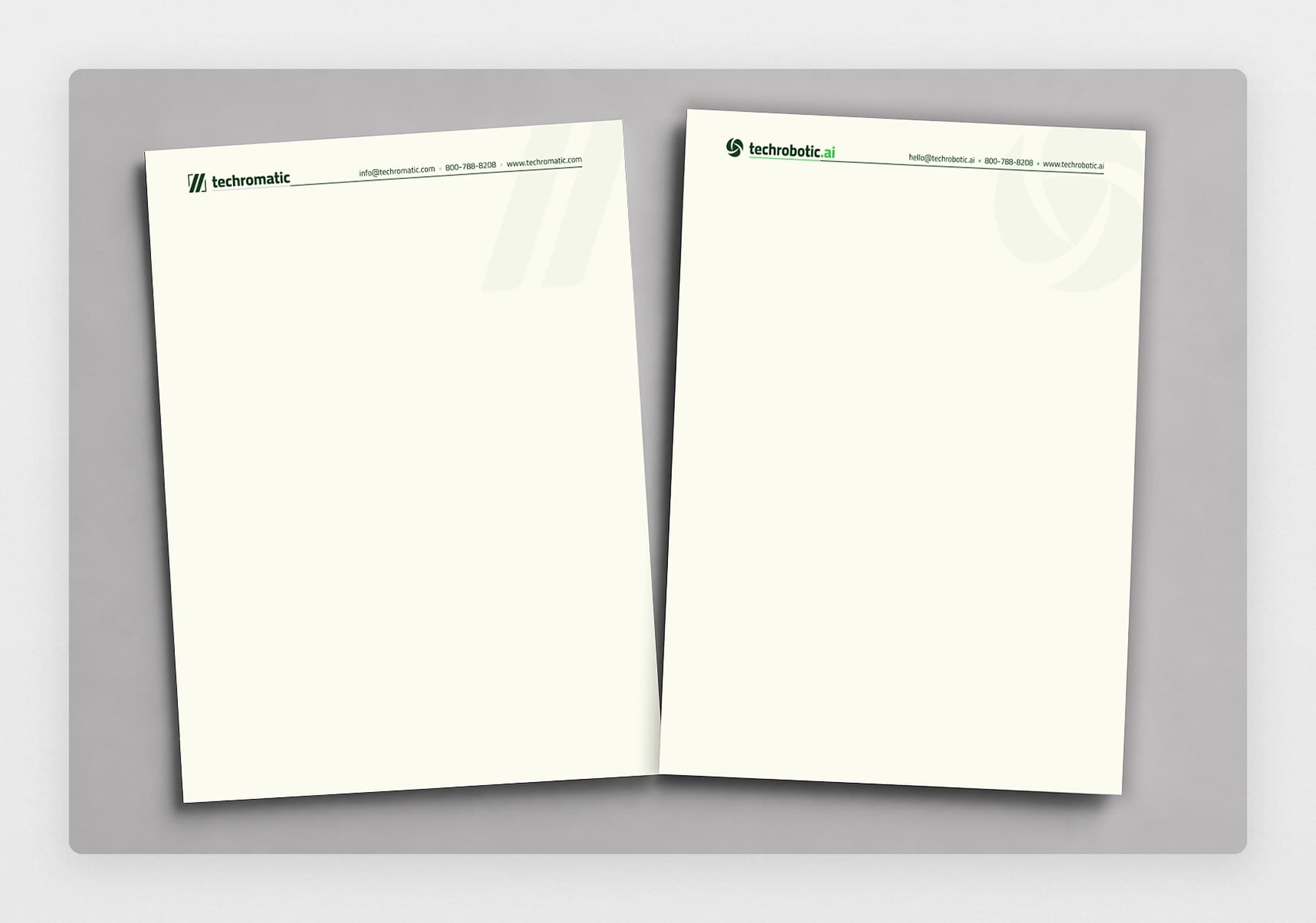 Letterhead for both brands
