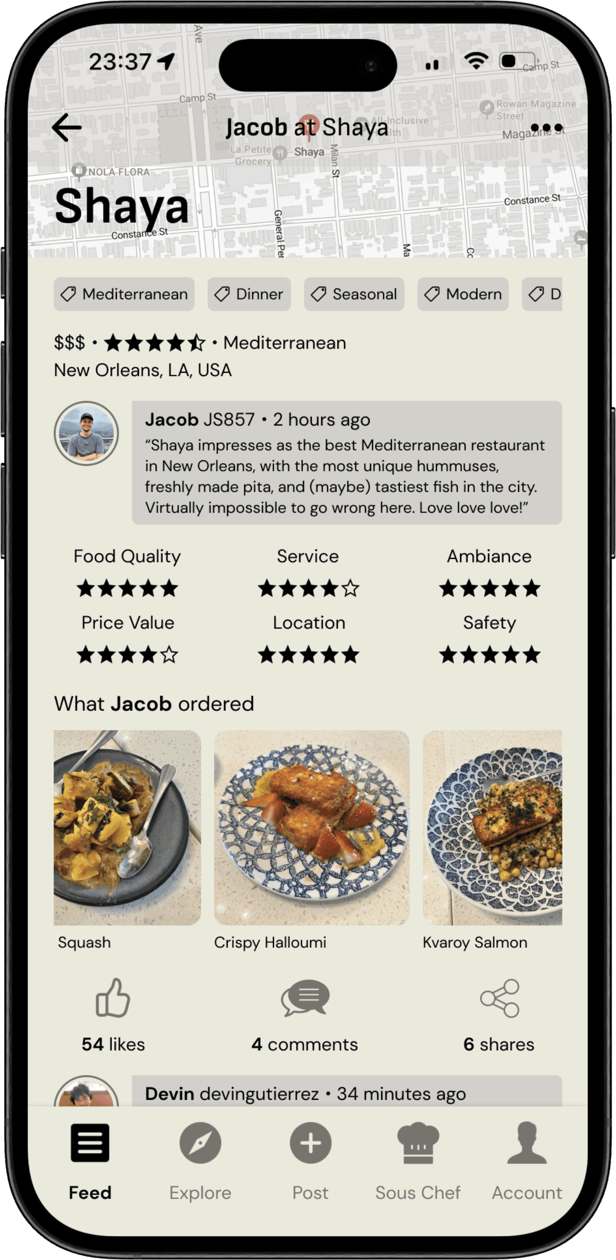 Savor Restaurant Review Mockup