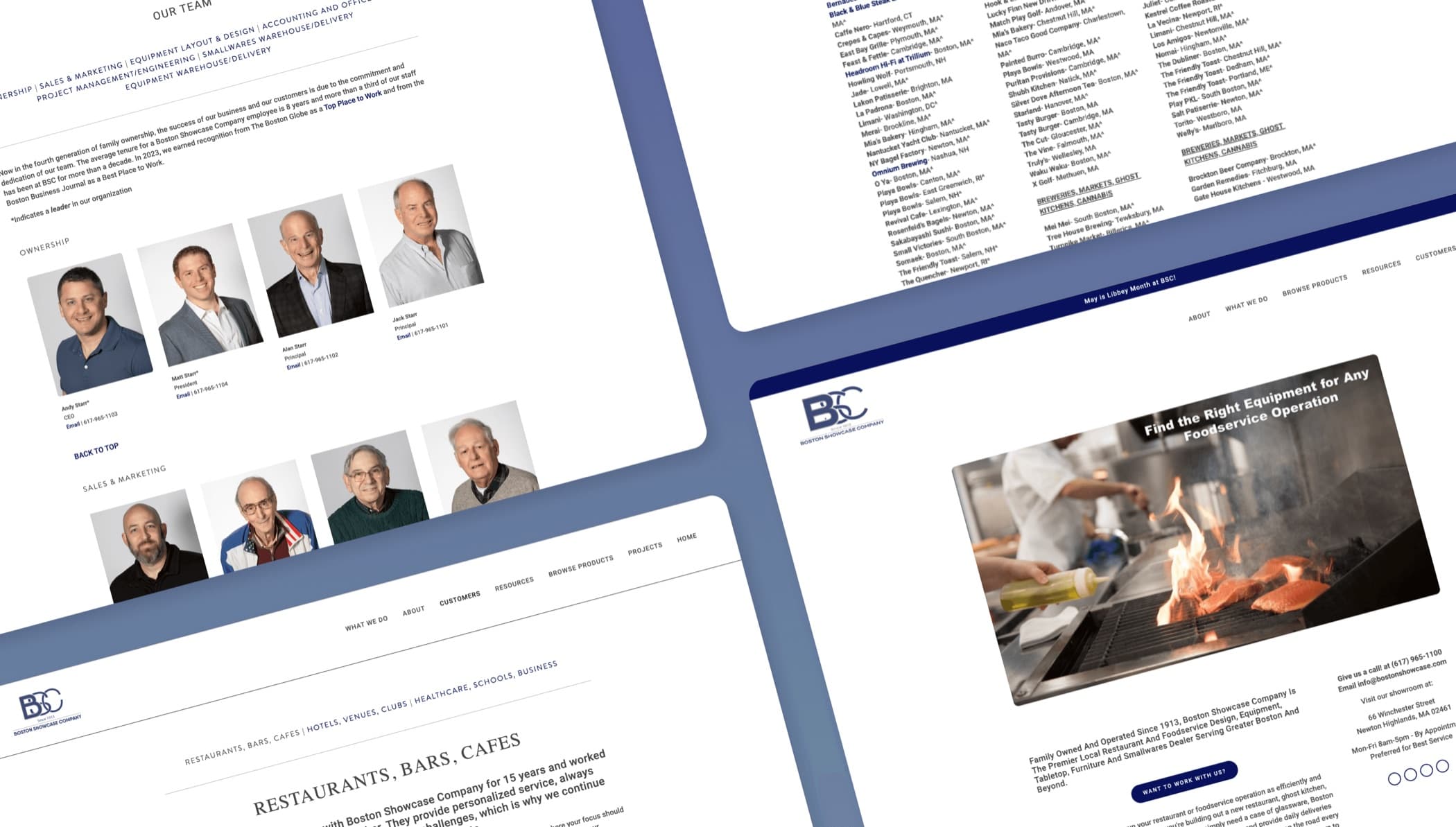 Angled Array of BoShoCo's Old Website from 2019-2024